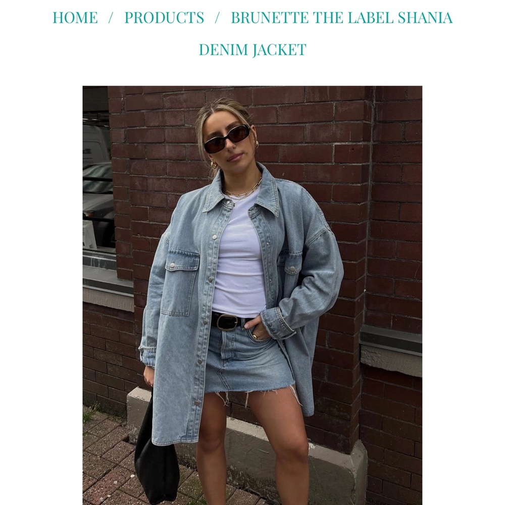 Brunette the Label Shania Denim Jacket - S/M